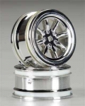 HPI 3807 VINTAGE 8 SPOKE WHEEL 26MM SHINY CHROME 0MM OFFSET