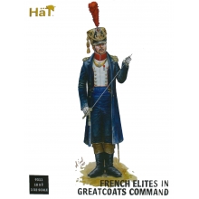 HAT 9311 1:32 NAPOLEONIC FRENCH ELITES COMMAND IN GREATCOATS ( 18 )