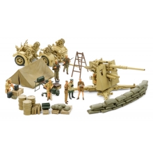 TAMIYA 37009 1:48 GERMAN 88MM GUN CA�ON FLAK37 SIEGE OF TOBRUK
