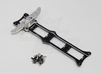 HOBBYKING R3_T5.0M3B CNC ALLOY RUDDER 3 SERVO TRAY 5 ( M3 ) BLACK