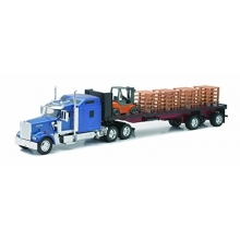 NEWRAY 10263A 1:32 INTERNATIONAL LONESTAR FLATBED W FORKLIFT