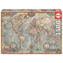 EDUCA 16005 PUZZLE 1500 PIEZAS EL MUNDO, MAPA POLITICO