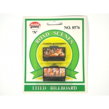 MODELPOWER 8576 2 LIGHTED BILLBOARDS N SCALE