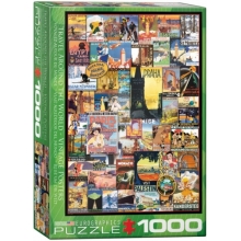 EUROGRAPHICS 6000-0755 TRAVEL THE WORLD VINTAGE ADS PUZZLE 1000 PIEZAS