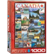EUROGRAPHICS 6000-0778 TRAVEL CANADA VINTAGE POSTERS PUZZLE 1000 PIEZAS