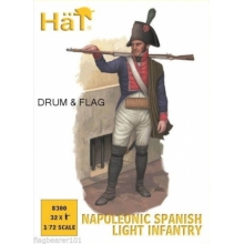 HAT 8300 1:72 NAPOLEONIC SPANISH LIGHT INFANTRY ( 32 )