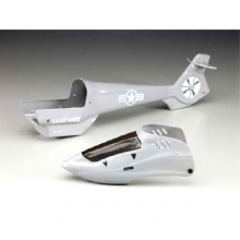 HELIMAX HMXE 7435 FUSELAGE GRAY W DECAL