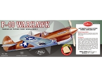 GUILLOW 405 P 40 WARHAWK RUBBER GAS