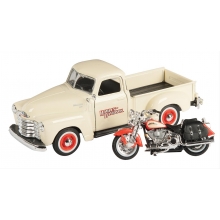 MAISTO 32194 1:24 H D 01 FLSTS HER SPRINGER 50 CHEVY 3100