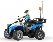 BRUDER 63010 POLICE QUAD WITH POLICEWOMAN AND ACCESSORIES