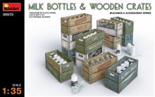 MINIART 35573 MILK BOTTLES & WOODEN CRATES 1:35