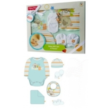 FISHER PRICE 14541 SET 6 PIEZAS 100% ALGODON CELESTE