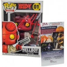 FUNKO 22715 POP COMICS HELLBOY HELLBOY WITH JACKET AUTOGRAFIADO RON PERLMAN