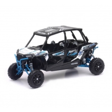 NEWRAY 57843B 1:18 POLARIS RZR XP 4 TURBO EPS MATTE WHITE LIGHTNING