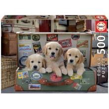 EDUCA 17645 PUZZLE 500 PIEZAS CACHORROS EN EL EQUIPAJE