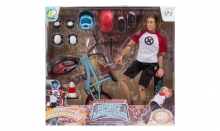 MCTOYS 90741 WORLD PEACEKEEPERS SPORT & ADVENTURE FREESTYLE BIKE & SKATEBOARD