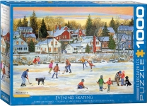 EUROGRAPHICS 6000-5439 EVENING SKATING BY BOURQUE PUZZLE 1000 PIEZAS