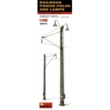 MINIART 35570 RAILROAD POWER POLES & LAMPS 1:35