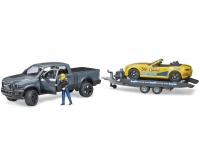 BRUDER 02504 RAM 2500 POWER WAGON AND BRUDER ROADSTER RACING TEAM