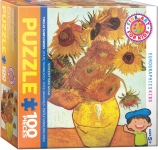 EUROGRAPHICS 6100-3688 TWELVE SUNFLOWERS BY VANGOGH PUZZLE 100 PIEZAS