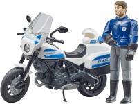 BRUDER 62731 BWORLD SCRAMBLER DUCATI POLICE MOTORBIKE AND POLICEMAN