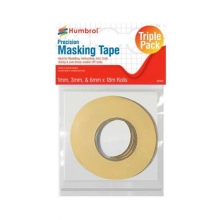 HUMBROL AG5110 MASKING TAPE SET 1MM 3MM AND 6MM X18M ROLLS