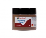 HUMBROL AV0019 WEATHERING POWDER DARK RUST 45ML