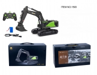 HUINA 1593 1:14 R C DIE CAST METAL EXCAVATOR