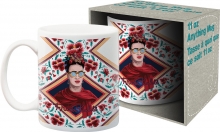 AQUARIUS 47607 FRIDA KAHLO RED TRIANGLE PORTRAIT 11OZ BOXED MUG