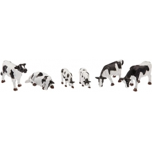 BACHMANN 33153 O COWS ( BLACK & WHTE 6PCS )