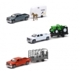 NEWRAY 19595 1:43 CHEVY PICK UP W FARM TRAILER