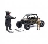 NEWRAY 76526B CAMO POLARIS RZR XP4 W FIGURE AND BEAR