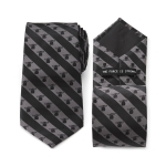 CUFFLINKS STAR WARS MANDALOREAN THE CHILD CHARCOAL STRIPE MENS TIE BABY YODA CORBATA