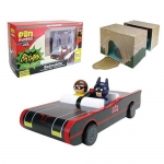 ENTERTAINMENT EARTH 22863 DC BATMAN TV SERIES BATMOBILE PIN MATES SET CONVENCION EXCLUSIVE