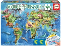 EDUCA 18997 150 DINOSAURS WORLD MAP