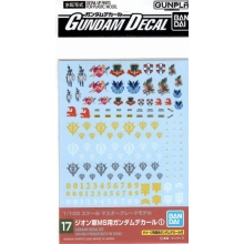 BANDAI 57489 GUNDAM DECAL 17 MG MULTIUSE ZEON