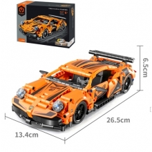 QIHUI 5807 TECH BRICKS PULL BACK CAR 490 PCS ORANGE