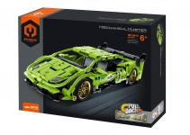 QIHUI 5810 TECH BRICKS PULL BACK CAR GREEN 457 PCS