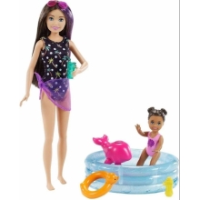 MATTEL GRP39 BARBIE SKIPPER PISCINA DELFIN