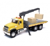 NEWRAY 17136 1:18 MACK GRANITE ROLL OFF TRUCK W CRANE & CRATES