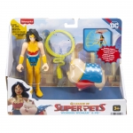 MATTEL HGL04 FISHER PRICE DC LEAGUE OF SUPER PETS PB & MUJER MARAVILLA