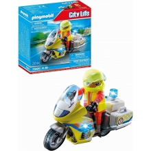 PLAYMOBIL PM71205 MOTOCICLETA DE RESCATE CON LUZ INTERMITENTE