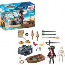 PLAYMOBIL PM71254 STARTER PACK PIRATA CON BOTE DE REMOS