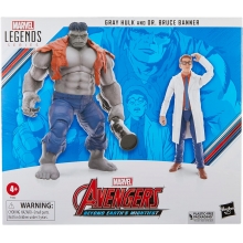 HASBRO F7084 MARVEL LEGENDS SERIES HULK GRIS Y EL DR BRUCE BANNER