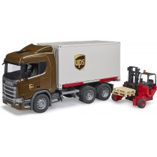 BRUDER 03582 SCANIA SUPER 560R UPS LOGISTIC TRUCK WITH FORKLIFT