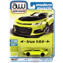 AUTOWORLD AWSP094 1:64 2019 NICKEY CHEVROLET CAMARO ZL1 1LE YELLOW