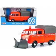 MOTORMAX 79593 1:24 VOLKSWAGEN TYPE 2 ( T1 ) PICKUP WITH SNOW PLOW