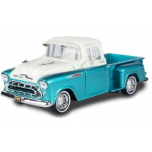 MOTORMAX 79032 GET LOW 1:24 1957 CHEVY 3100 STEPSIDE GREEN OR CREAM