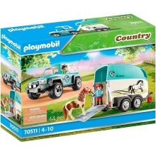 PLAYMOBIL PM70511 CAR WITH PONY TRAILER