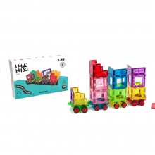 BRAINTOYS IMA-TR38 TRAIN WITH ELECTRONICS CARDS 38 PIEZAS